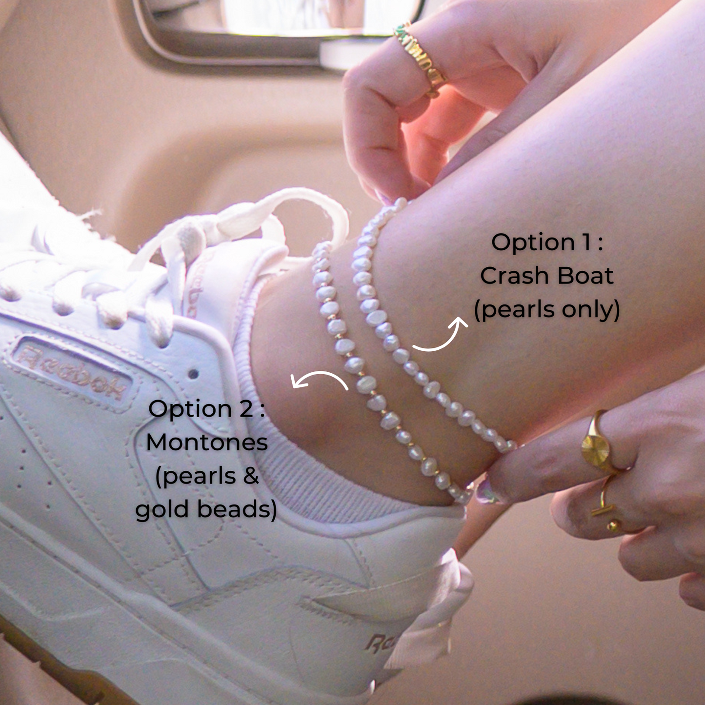 Crash Boat & Montones ⟡ Pearl Anklet