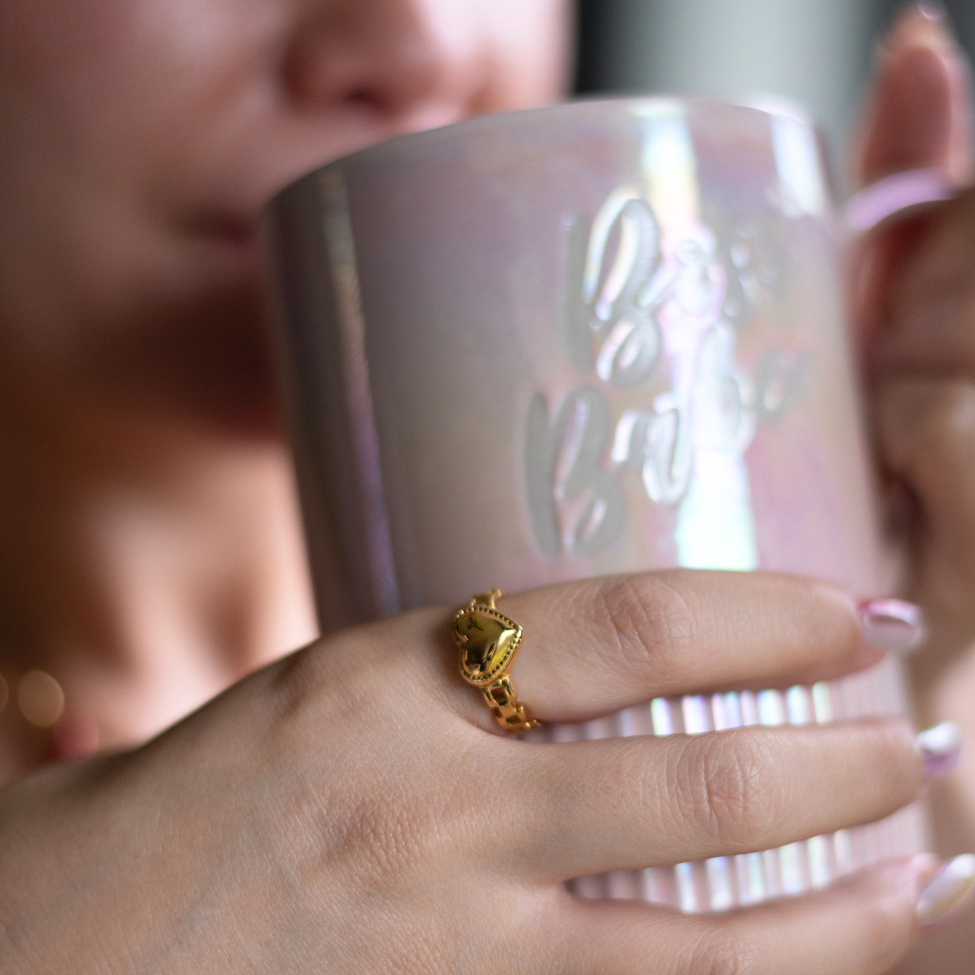 Me Elijo ⟡ Gold Tone Heart Ring