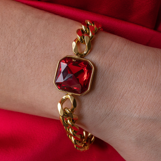 Sueños ⟡ Red Cuban Chain Bracelet