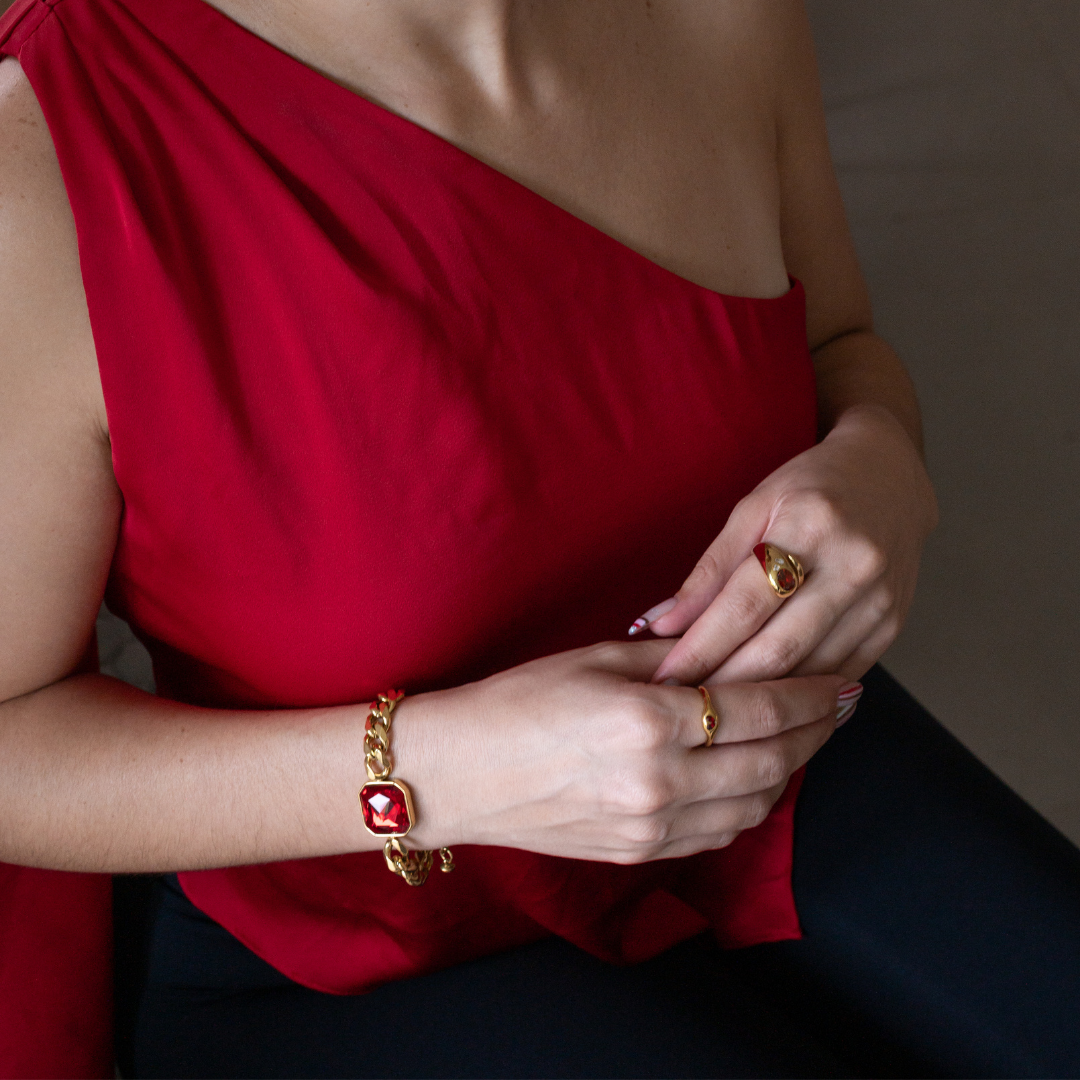 Sueños ⟡ Red Cuban Chain Bracelet