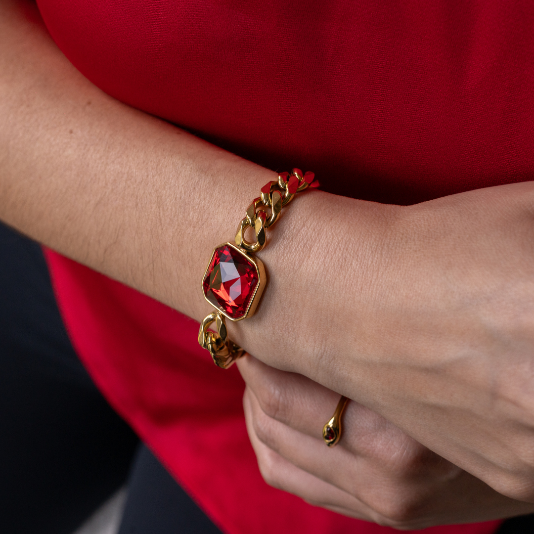 Sueños ⟡ Red Cuban Chain Bracelet
