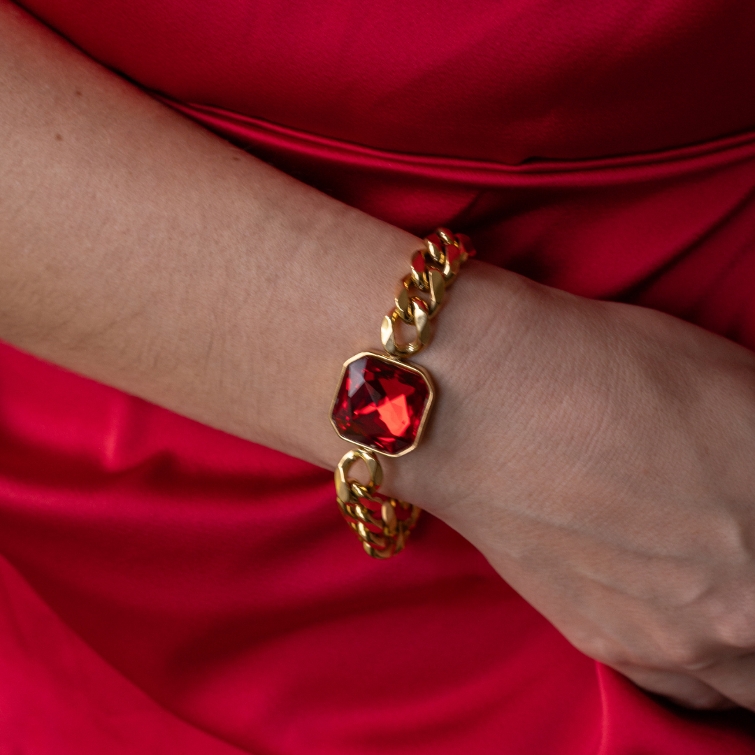 Sueños ⟡ Red Cuban Chain Bracelet